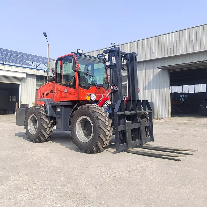 New Design 2024! Japanese Engine CE ISO Certificate 3.5Ton 4ton 5ton 4x4 Off-road Forklift for Sale