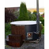 Hud-1 EZ Buildings 79 in. x 39 in. Sierra Premium Wood Fired 6-Person Hot Tub , SIERRA PREMIUM