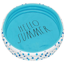 Load image into Gallery viewer, Rae Dunn Hello Summer Aqua Poka Dots -46 in. Mini Pool, Coconut Float, Outdoor Inflatable, 38013J