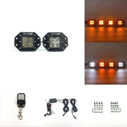 3.2" Dual Color Flush Mount LED Pods-0