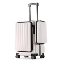 Load image into Gallery viewer, Multifunction Front Open Suitcase for 20 Inch Boarding Luggage Cosmetic Bag With USB Charging and Cup Holder