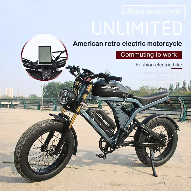 Akez New Energy Velo Electrique Kingkong Electric Bicycle E Bike E-bike USA 500w 1000w 1500w Kingkong Fatbike Fat Bike Ebike