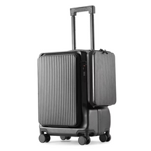 Load image into Gallery viewer, Multifunction Front Open Suitcase for 20 Inch Boarding Luggage Cosmetic Bag With USB Charging and Cup Holder