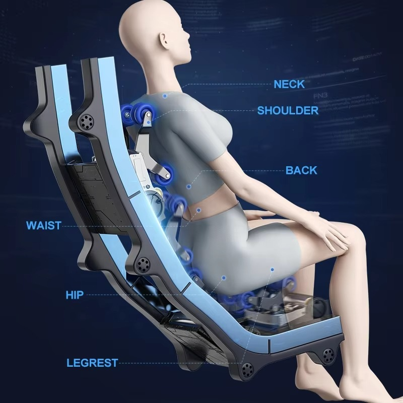 2025 Best Seller 4D Smart AI Home Massage Armchair Luxury Design Foot Therapy High Performance Massage Chair with Thai Stretch