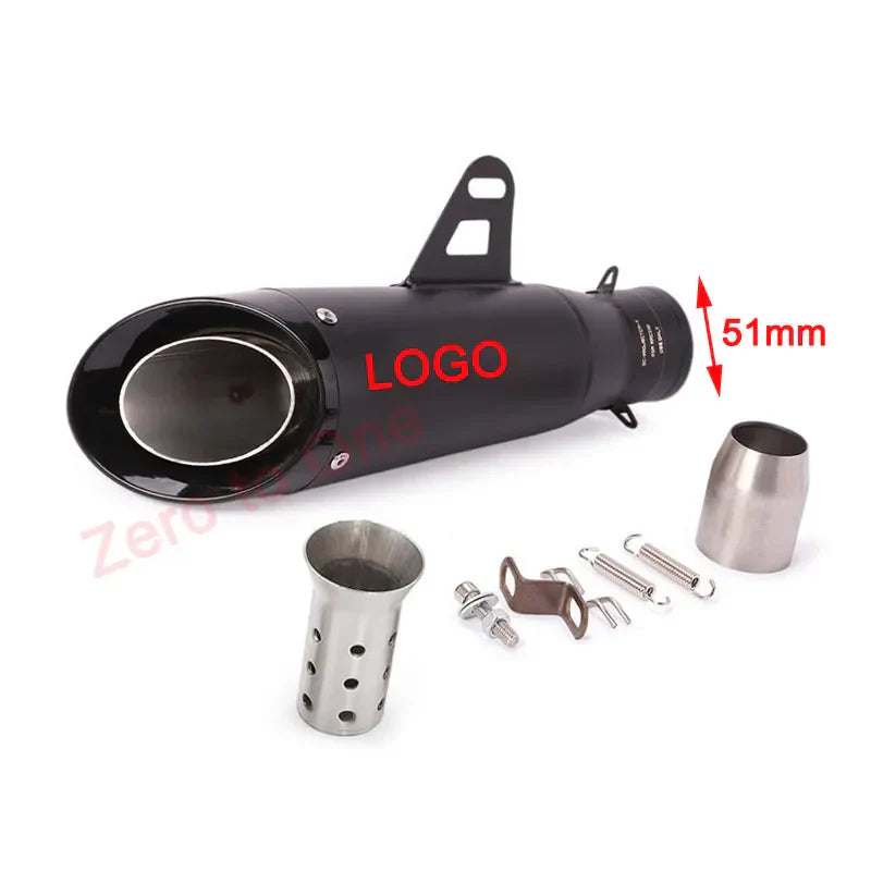 51mm Universal Motorcycle Exhaust SC Muffler Pipe with DB Killer-1