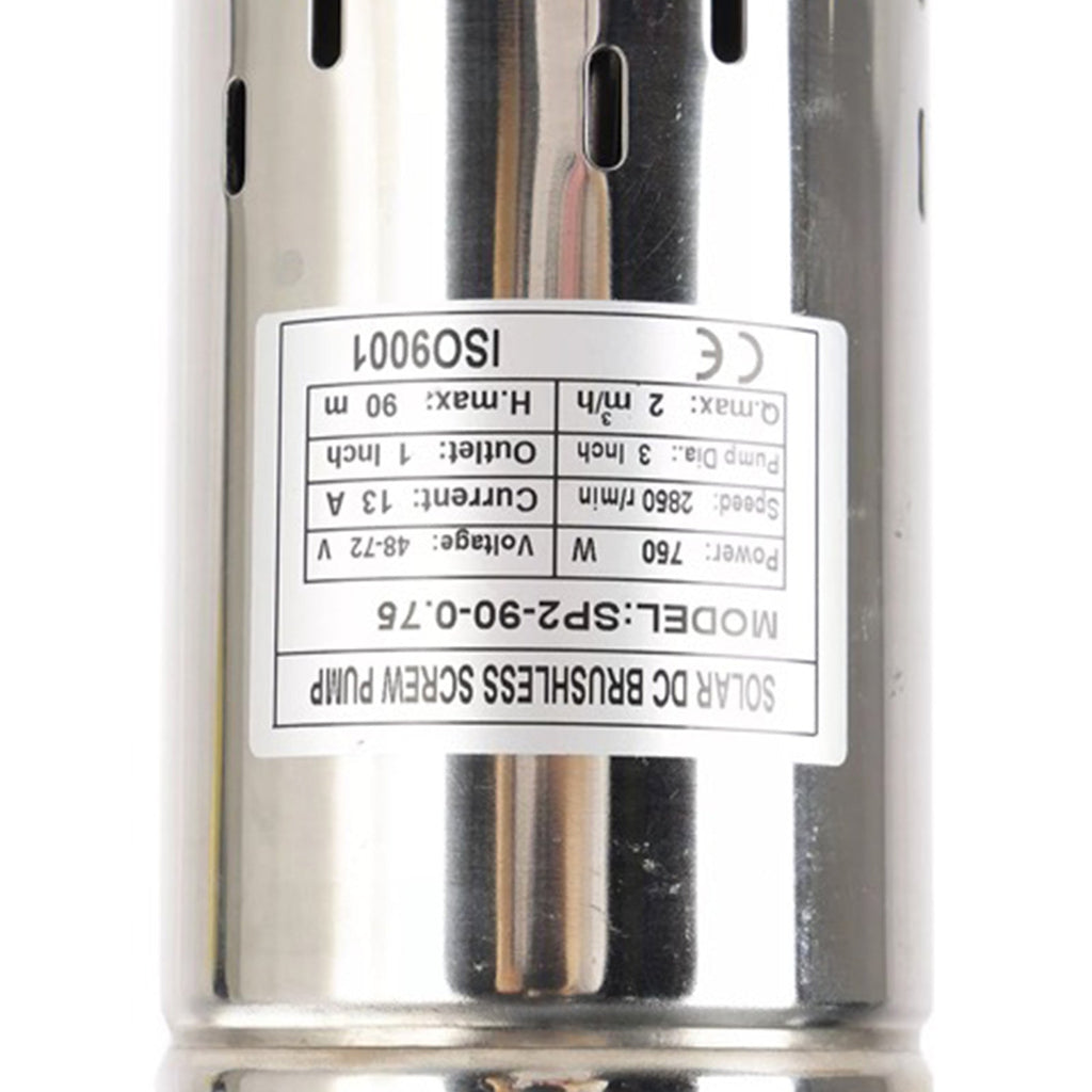 3in 48V 750W Deep Well Solar Submersible Bore Hole Water Pump With 15M Line-4