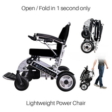 Load image into Gallery viewer, Foldawheel Lightweight Electric Wheelchair – PW-999UL Ultra-Portable Model