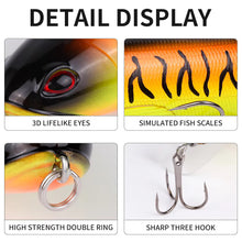 Load image into Gallery viewer, 10pcs Topwater Pencil Fishing Lure Kit – 0.46 oz Each, Ideal for Bass, Trout & More