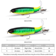 Load image into Gallery viewer, 10pcs Topwater Pencil Fishing Lure Kit – 0.46 oz Each, Ideal for Bass, Trout & More