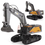 1/14 Scale Metal RC Excavator, 22 Channel with Lights Sounds Upgrade Full Functional Construction Vehicles RC Truck Toys