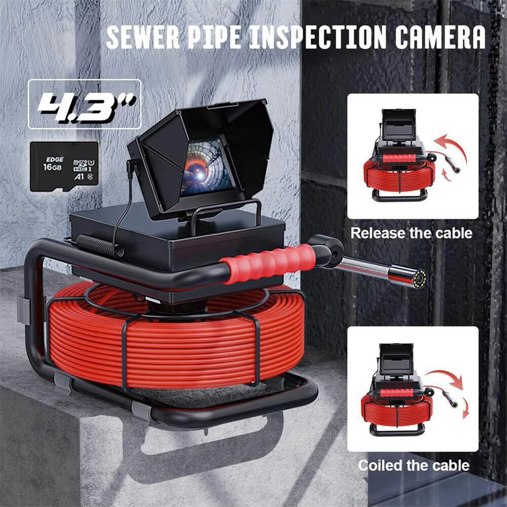 VSNDT HD Camara Borescope 10 Meter Sewer Inspection Camera Endoscope Camera Memory Pipe or Underwater Checking