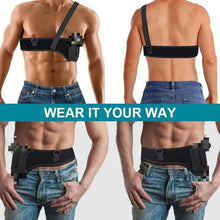 Load image into Gallery viewer, Outdoor Elastic Breathable Neoprene MOLLE Hidden Chest Holster | Quick-Release Tactical Hunting & Hiking Holster | Lightweight Universal Fit