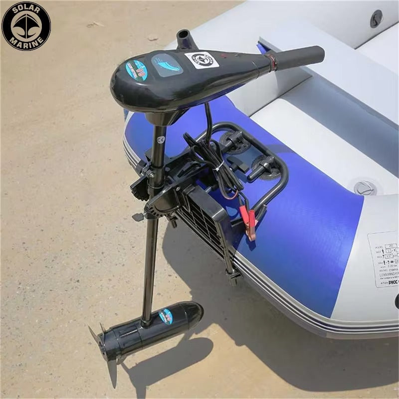 Solar Marine DC 12 V 40 LBS Outboard Engine 480 W Electric Trolling Motor Boat Engine for Fishing Kayak Canoe