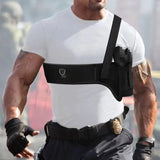 Outdoor Elastic Breathable Neoprene MOLLE Hidden Chest Holster | Quick-Release Tactical Hunting & Hiking Holster | Lightweight Universal Fit