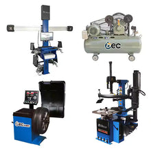 Load image into Gallery viewer, Complete Garage Car Repair Equipment Set – Tyre Changer, Wheel Balancer, Car Lifter, Wheel Alignment & Air Compressor
