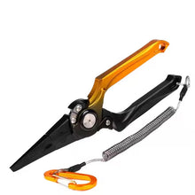 Load image into Gallery viewer, Titanium Fishing Pliers 7" Split Ring Long Nose Tool – Aluminum Alloy, Braid Cutter, Saltwater & Freshwater Use