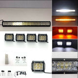 1 Slide Bracket Dual Color Strobe Light Bar Sync with 4 Packs 4