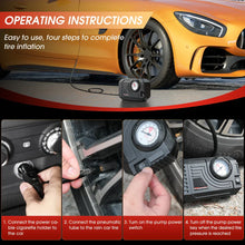 Load image into Gallery viewer, Mini Electric Air Pump 20L/Min Portable Tire Inflator Black-3
