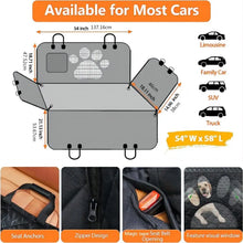 Load image into Gallery viewer, Car Seat Cover for Back Seat Hammock Style with Mesh Window Grey-1