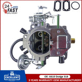 2 Barrel Carburetor Carb For Chrysler Dodge 318 6 Cylinders Engine Carter BBD Lowtop V8 5.2L 1966-1980 Manual Choke Carburador