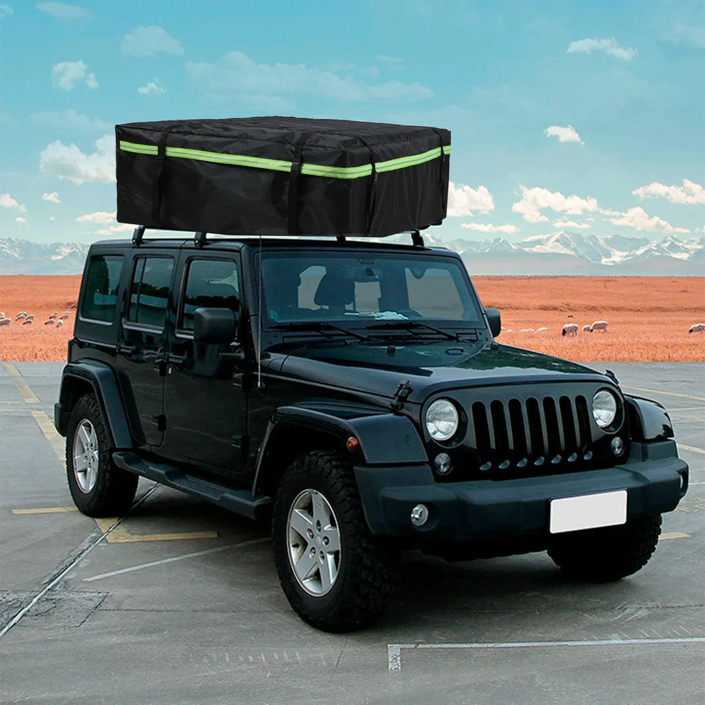 Waterproof Car Roof Cargo Bag Large Capacity Travel Carrier Black-1