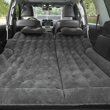 Load image into Gallery viewer, 2-in-1 Car Inflatable Mattress Soft PVC Flocking Travel Bed with Pump Black-2