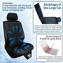 Load image into Gallery viewer, Spacer Car Cooling Seat Cushion–8-Fan Ventilation System Black-4