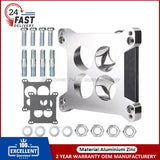 Edelbrock 2696 Carburetor Adapter Plate Four Hole Square-Bore to Square-Bore Adaptador 4 BBL Carb to Quadrajet Base Manifolds