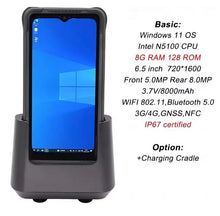 Load image into Gallery viewer, Windows 11 Rugged PDA Tablet | 6.5" Display, Intel N5100, 8GB RAM, 128GB Storage, IP67 Waterproof Handheld Industrial Data Collector