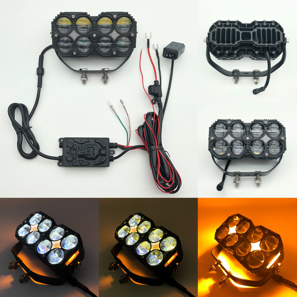 3-Inch 80W Four-Leaf Clover Spotlight – Dual Color LED Off Road Lights-1