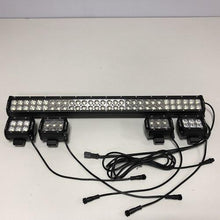 Load image into Gallery viewer, 1 Slide Bracket Dual Color Strobe Light Bar Sync with 4 Packs 4" LED Pods-1