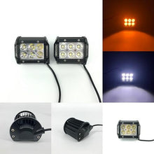 Load image into Gallery viewer, 1 Slide Bracket Dual Color Strobe Light Bar Sync with 4 Packs 4" LED Pods-3