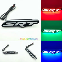 Load image into Gallery viewer, SRT LED Grill Emblem Badge(Multicolor)– Chasing RGBW  Car Logo Light features 120+ dynamic for Dodge, Chrysler & Jeep-0