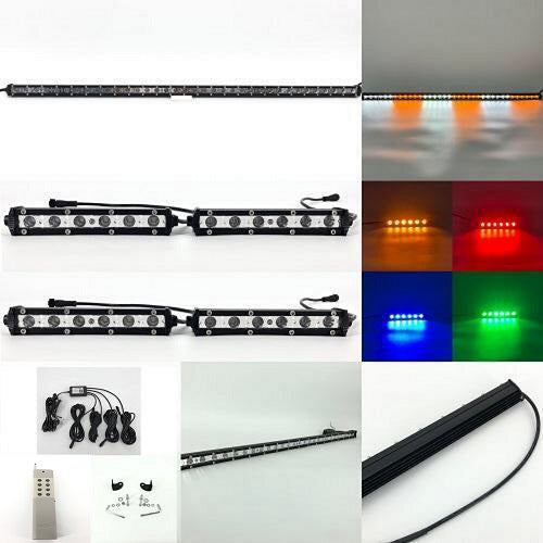 1 Ultra Slim Strobe Light Bar Sync with 4 Packs 7" Light Bar-0