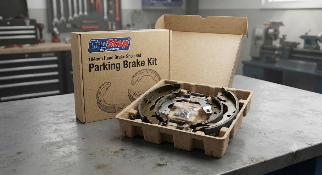 TruStop 184mm Hand Brake Shoe Set - Parking Brake Kit
