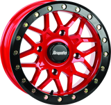 DragonFire Racing Typhon Wheel 14X7 4/156 5+2 +10 Machined Red