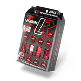 Project Kics 12X1.25 Red Leggdura Racing Lug Nuts (Laser Logo) - 20 PCS