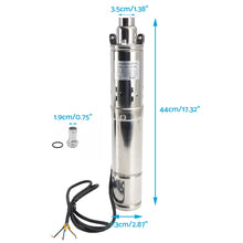 Load image into Gallery viewer, Solar Bore Pump 72V 1.2KW MPPT Deep Well Submersible Screw Pump 180M AU 3in 72V 1.2KW-2
