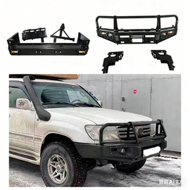 100 Series Front Rear Steel Winch Bumper Car Bull Bar Fit Land Cruiser 100 Bumper