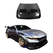 Load image into Gallery viewer, 2024 Mustang S650 GD-Style carbon fiber hood in gloss finish