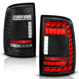 ANZO 19-24 RAM 2500/3500 Full LED Tail Lights SeqSig Black - Pair