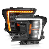 ANZO 18-20 Ford F-150 (w/Factory Halogen) Z-Series Full LED Proj Headlights Init/SeqSig - Pair