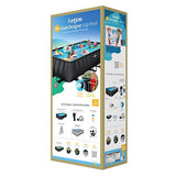 Funsicle 24 ft. x 12 ft. Oasis Designer Rectangular Lap Pool, Above Ground Pool Set