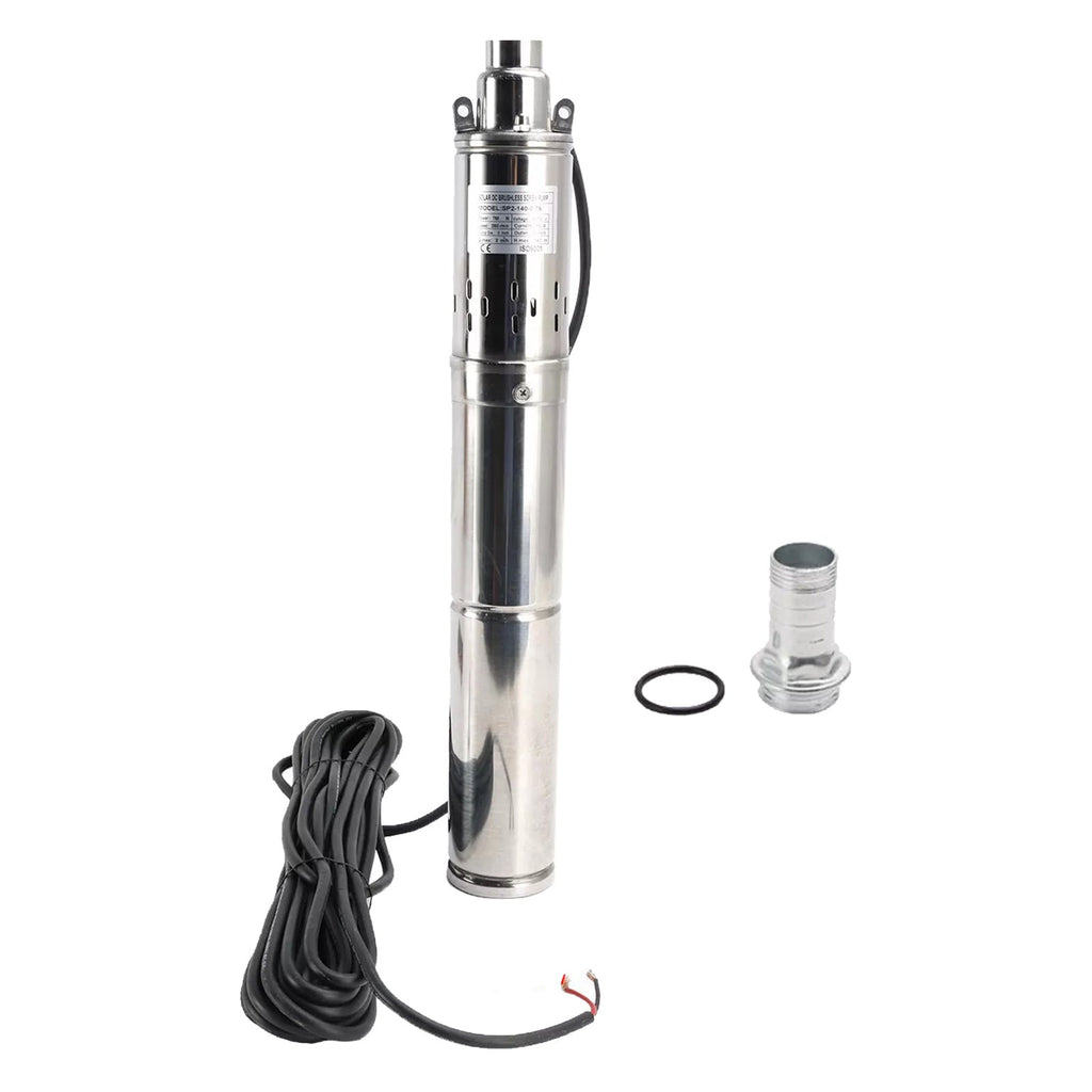 3in 48V 750W Solar Bore Pump Screw MPPT Submersible Deep Well Pump 140M-0