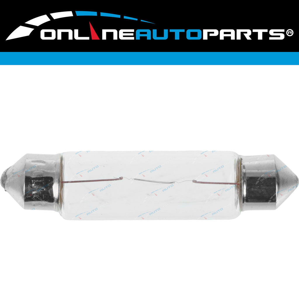 Pack of 10 Auto Bulbs 12v 10W 11x44mm Festoon Bulb Globe Globes