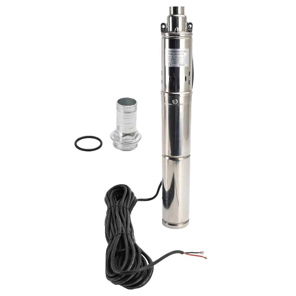 3in 48V 750W Deep Well Solar Submersible Bore Hole Water Pump With 15M Line-2