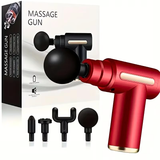 Mini Fascia Gun 6-speed Mode, 4 Interchangeable Heads, Small Color Box Panel,stock 800mAh Battery,customizable 1200/1600 Battery