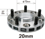 Project Kics 12X1.50 5-114.3 67MM Hub Wide Tread Spacers - 20MM