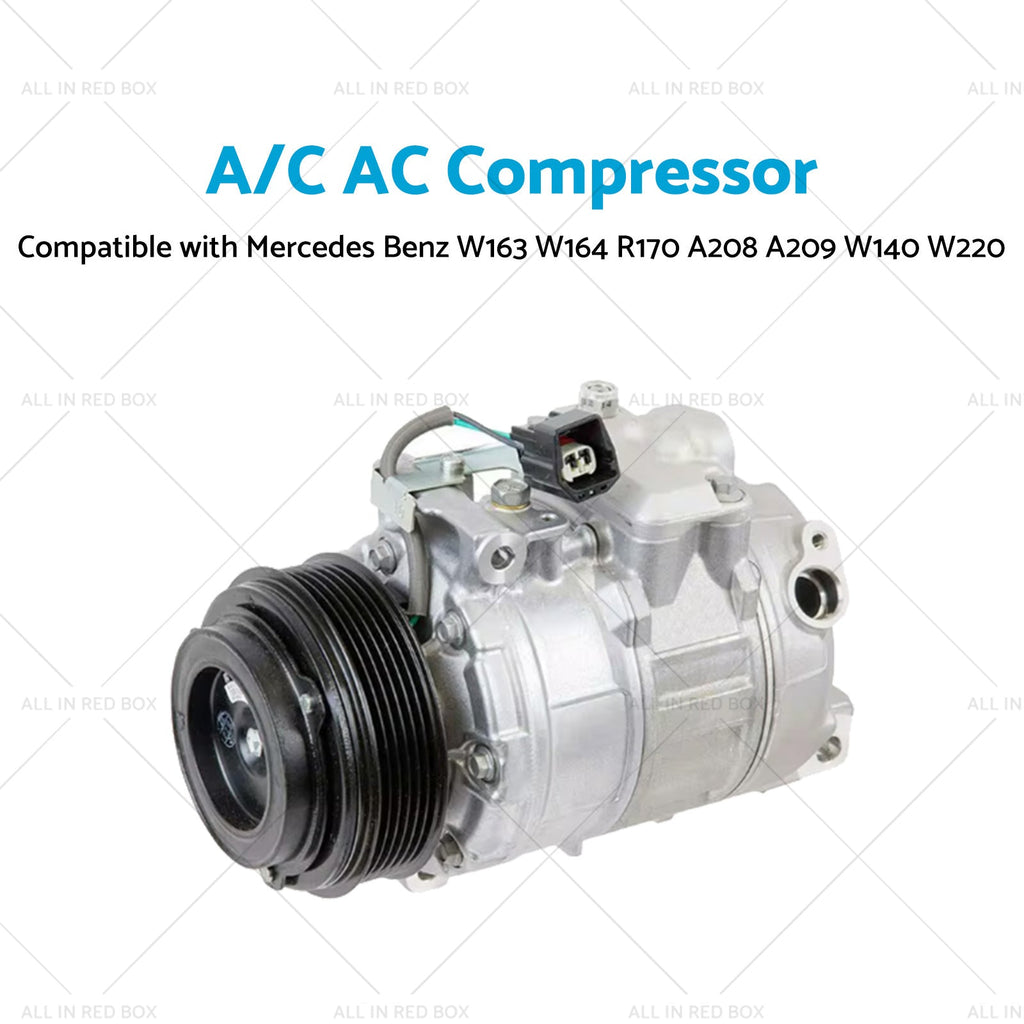 A or C AC Compressor Suitable for Mercedes Benz W163 W164 R170 A208 A209 W140 W220-3