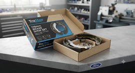 TruStop 178mm Brake Shoe Set - Premium Rear Drum Brake Replacement